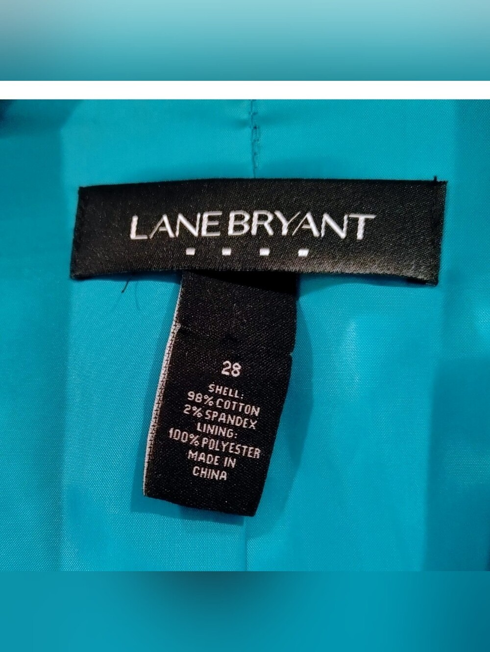 Lane Bryant Bright Blue 2 Button Long Sleeve Lightweight Blazer Women's Size 28 - Picture 5 of 7